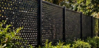 Panel decorativo de acero con corte